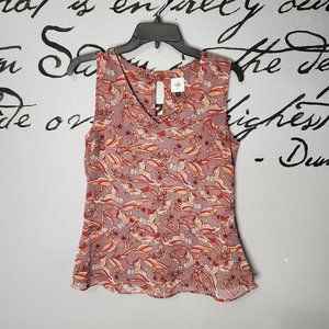 Cabi #3611 Good Luck Crane Sleeveless Top, S